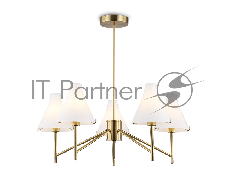 Люстра Ambrella light LH57133/5 BS/FR латунь/белый матовый E14/5 max 40W D650*590