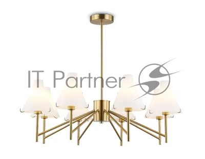Люстра Ambrella light LH57135/8 BS/FR латунь/белый матовый E14/8 max 40W D800*650