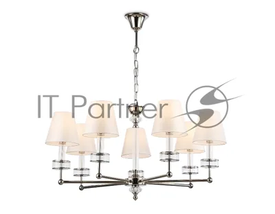 Люстра Ambrella light LH71003/7 BN/WH никель/белый E14*7 max 40W D820*1130