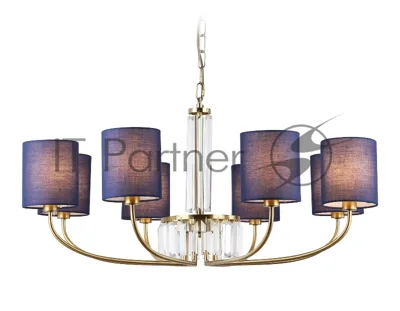 Люстра Ambrella light LH71273/8 BS/DB латунь/темно синий E14/8 max 40W D820*840