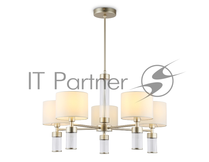 Люстра Ambrella light LH71301/5 CGD/WH золото/белый E14/5 max 40W D680*740