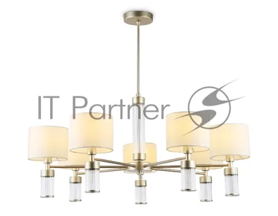 Люстра Ambrella light LH71303/7 CGD/WH золото/белый E14/7 max 40W D860*740