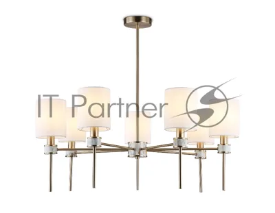 Люстра Ambrella light LH72373/7 DBS/WH темная латунь/белый E14/7 max 40W D840*720
