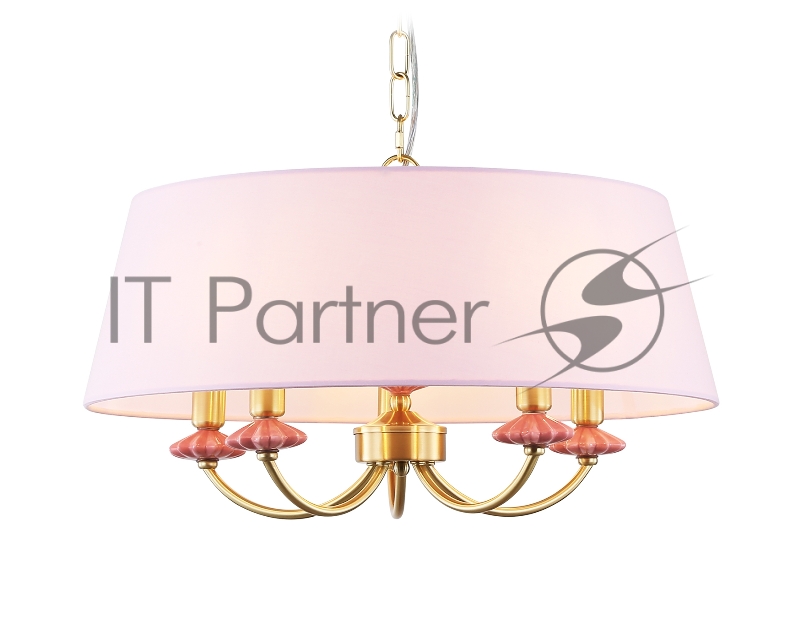 Люстра Ambrella light LH75021/5 GD/PI золото/розовый E14/5 max 40W D550*730