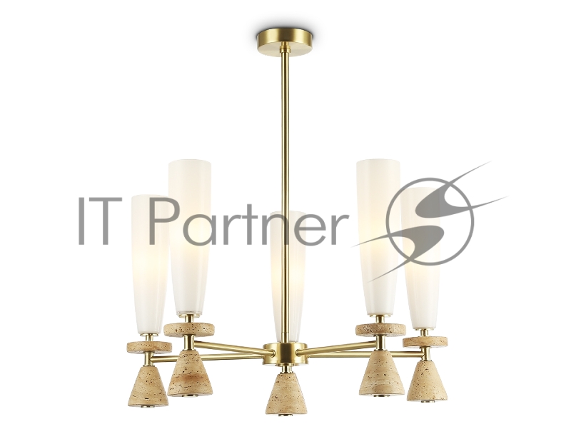 Люстра Ambrella light LH75371/5 GD/WH золото/белый G9*5 max 28W D600*675
