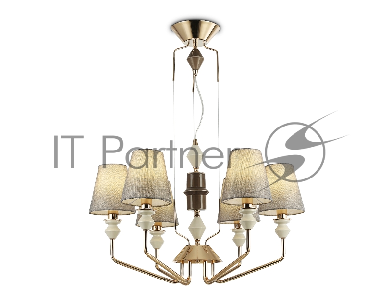Люстра Ambrella light LH75401/6 GD/GR золото/серый E14*6 max 40W D700*1260