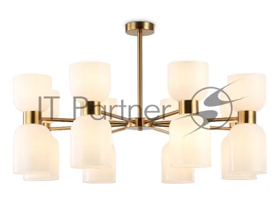 Люстра Ambrella light LH56095/16 BS/FR латунь/белый матовый E14*16 max 40W D860*510