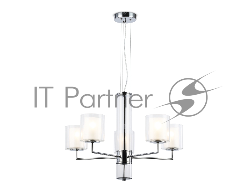 Люстра Ambrella light LH56001/5 СH/FR хром/белый матовый E14*5 max 40W D640*1260