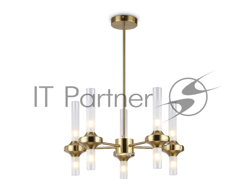 Люстра Ambrella light LH55358/10 BS/CL латунь/прозрачный G9/10 max 30W D550*690