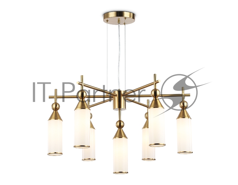 Люстра Ambrella light LH55278/7 BS/FR латунь/белый матовый E14*7 max 40W D640*1390