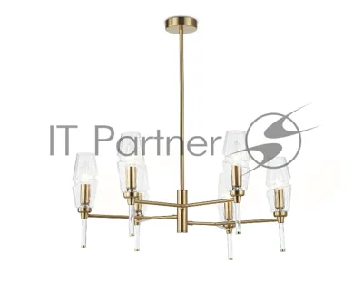 Люстра Ambrella light LH55201/6 BS/CL латунь/прозрачный E14*6 max 40W D660*520