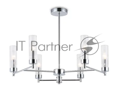 Люстра Ambrella light LH55151/6 CH/CL хром/прозрачный E14/6 max 40W D675*520