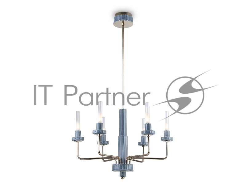 Люстра Ambrella light LH53124/6 GD/WH/GB золото/белый/серо-синий 10W 3000K D660*1120