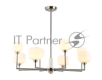 Люстра Ambrella light LH53003/8 SN/FR сатин никель/белый матовый G9*8 max 40W D830*680