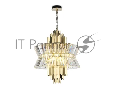 Люстра Ambrella light LH41017/12 BS/CL латунь/прозрачный E14*12 max 40W D560*660