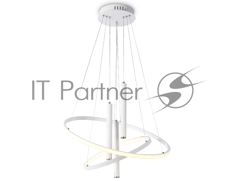 Подвесной светодиодный светильник Ambrella light FL5371/2+3 WH белый 93W 3000K/4200K/6400K+4200K D600/400*1200 (ПДУ ИК)