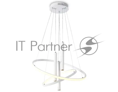 Подвесной светодиодный светильник Ambrella light FL5371/2+3 WH белый 93W 3000K/4200K/6400K+4200K D600/400*1200 (ПДУ ИК)