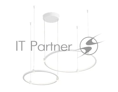 Подвесной светодиодный светильник Ambrella light FL5521/2+6 WH белый 45W 3000K/4200K/6400K D600/400*1300 (без ПДУ)