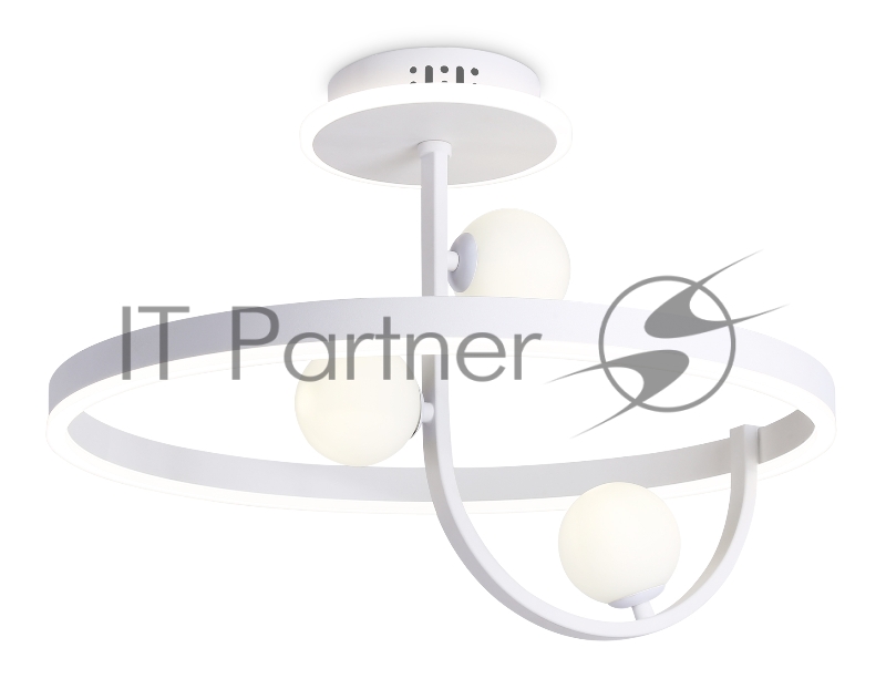 Потолочный светодиодный светильник Ambrella light FL66261/1+3 WH белый 56W 3000K-6400K+G9/3 D500*358 (ПДУ ИК)