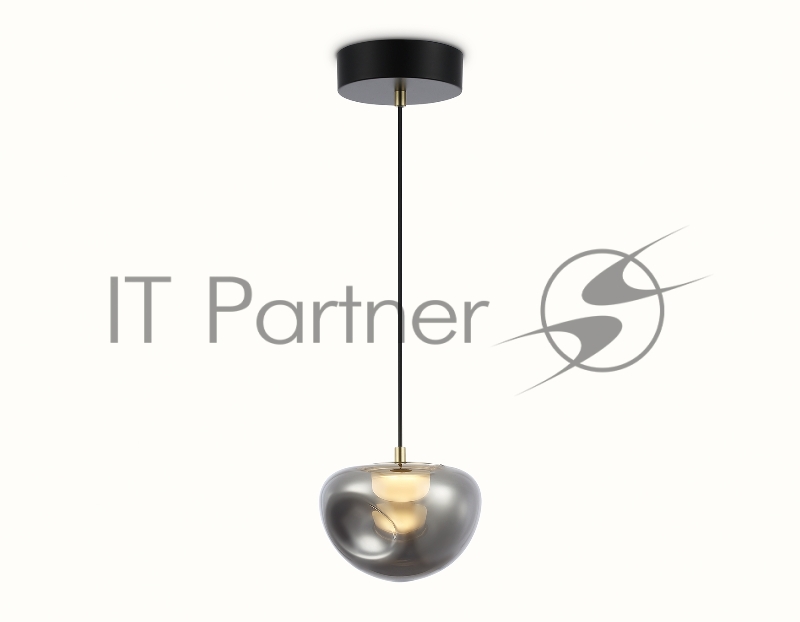 Подвесной светодиодный светильник Ambrella light LH12001 BK/GD/SM черный/золото/дымчатый 6W 3000K D180*145