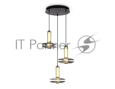 Подвесной светодиодный светильник Ambrella light LH31012/3 GR/SM серый/дымчатый 35W 3000K D450*1790