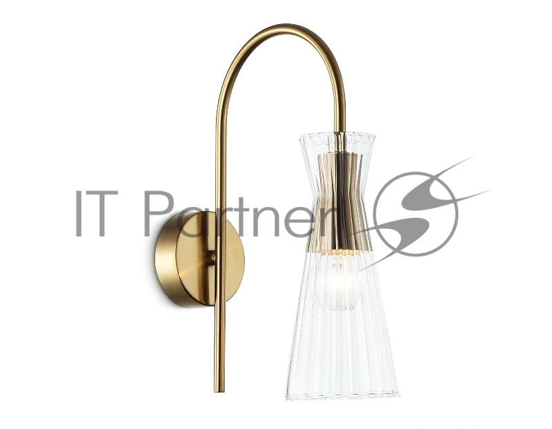 Настенный светильник Ambrella light LH55705 BS/CL латунь/прозрачный E14 max 40W 220*90*300