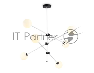 Светитльник Ambrella Light TR2512/6 WH/BK белый/черный G9/6 max 10W D970*830