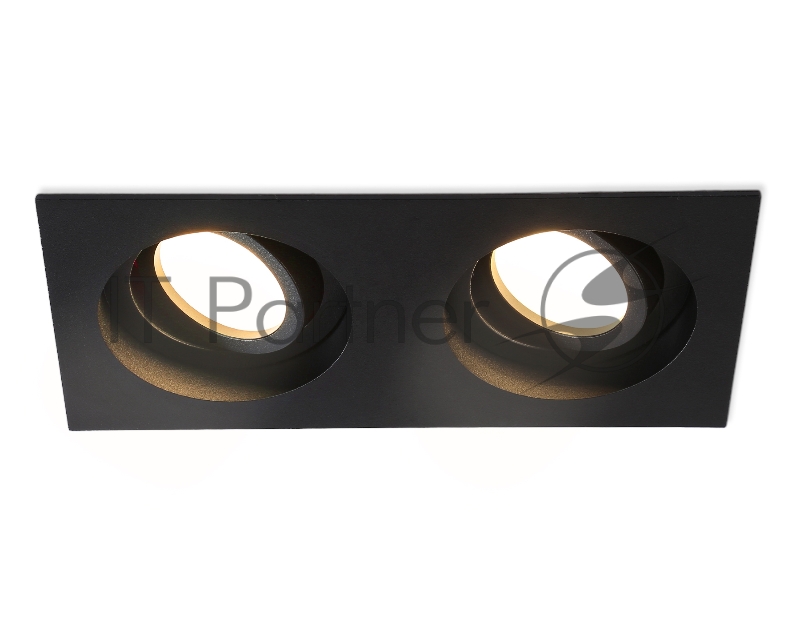 Встраиваемый поворотный точечный светильник Ambrella light TN102760/2 BK черный IP20 GU5.3/2 200*100*32