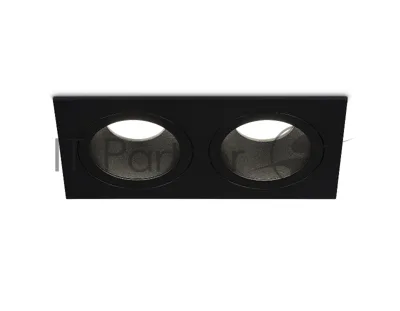 Встраиваемый точечный светильник Ambrella light TN102832/2 BK/BK черный/черный GU5.3/2 178*93*50