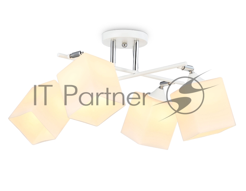 Светильник Ambrella light TR303083/4 WH/CH/FR белый/хром/белый матовый E27/4 max 40W 620*620*260