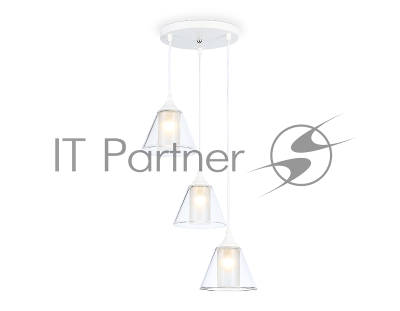 Светильник Ambrella light TR3553/3 WH/CL/FR белый/прозрачный/белый матовый E27/3 max 40W D340*800
