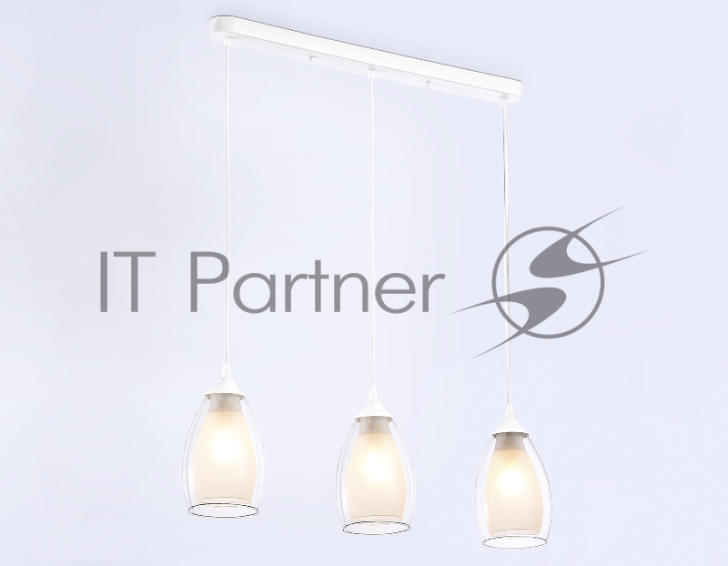Светильник Ambrella light TR3536/3 WH/CL/FR белый/прозрачный/белый матовый E27*3 max 40W 640*120*820