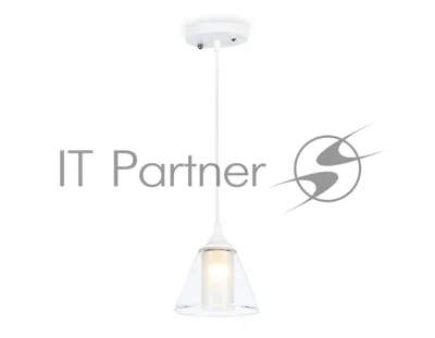 Светильник Ambrella light TR3551 WH/CL/FR белый/прозрачный/белый матовый E27 max 40W D155*800
