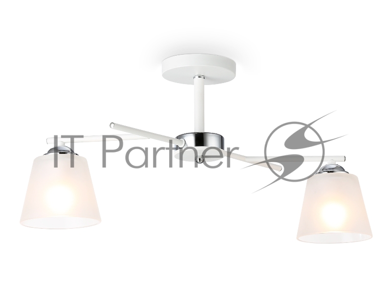 Светильник Ambrella light TR303201/2 WH/CH/FR белый/хром/белый матовый E27*2 max 60W 470*370*260