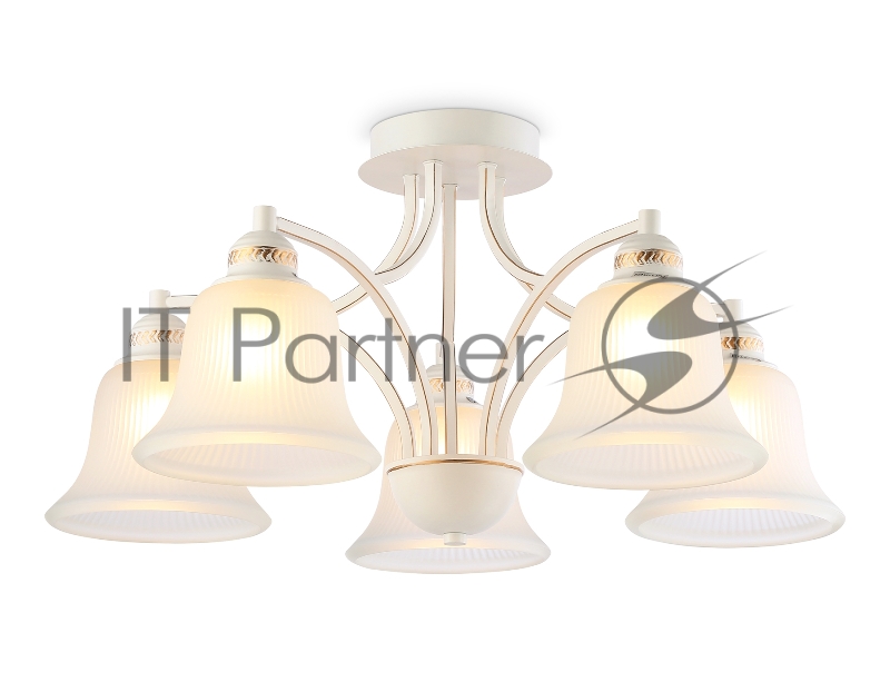 Светильник Ambrella light TR3050/5 WH/GD/FR белый/золото/белый матовый E27/5 max 40W D630*320