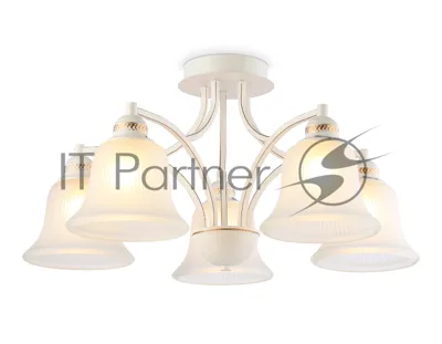 Светильник Ambrella light TR3050/5 WH/GD/FR белый/золото/белый матовый E27/5 max 40W D630*320