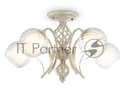 Светильник Ambrella light TR3066/5 WH/GD белый/золото E27*5 max 40W D590*340
