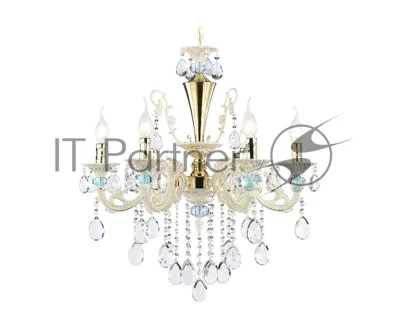 Светильник Ambrella light TR4923/6 GD/WH/BL золото/белый/голубой E14*6 max 40W D600*620