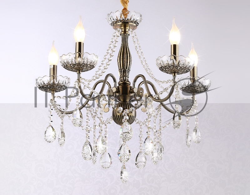 Светильник Ambrella light TR4949/5 SB/CL бронза/прозрачный E14/5 max 40W D620*585