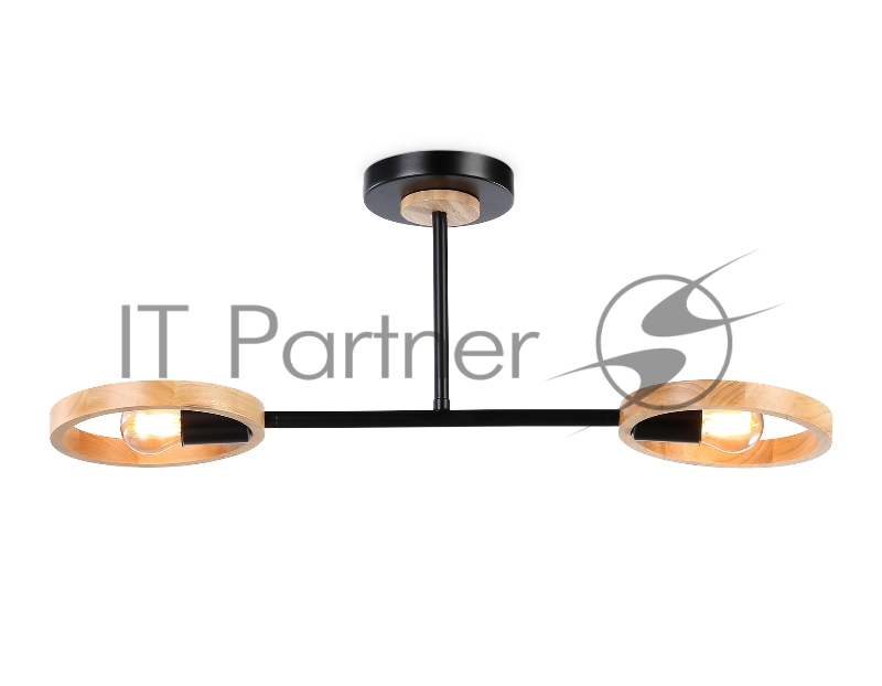 Светильник Ambrella light TR8244/2 BK/LWD черный/светлое дерево E27/2 max 40W 590*165*220