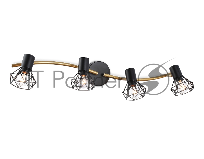 Светильник Ambrella light TR8658/4 BK/GD черный/золото E14/4 max 60W 750*100*185
