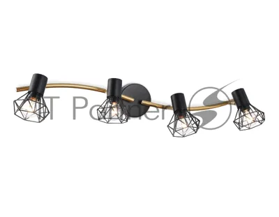 Светильник Ambrella light TR8658/4 BK/GD черный/золото E14/4 max 60W 750*100*185