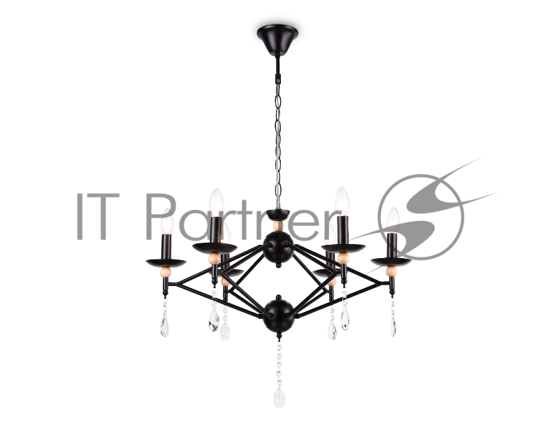 Светильник Ambrella light TR9597/6 BK черный E14/6 max 40W D660*880