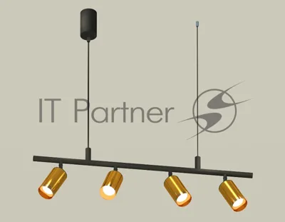 Светильник Ambrella light XB9002330/4 SBK/PYG черный песок/золото желтое полированное MR16 GU5.3 (С9002, С6327, N6134)