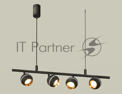Светильник Ambrella light XB9002500/4 SBK/PYG черный песок/золото желтое полированное MR16 GU5.3 (С9002, С1102, N7034)