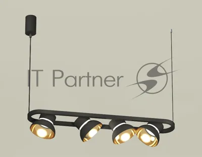 Светильник Ambrella light XB9164081/4 SBK/PYG/CL черный песок/золото желтое полированное/прозрачный GX53 (С9164, N8145)