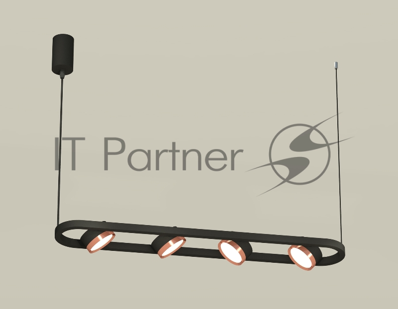 Светильник Ambrella light XB9164103/4 SBK/PPG черный песок/золото розовое полированное GX53 (C9164, N8126)
