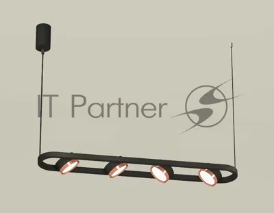 Светильник Ambrella light XB9164103/4 SBK/PPG черный песок/золото розовое полированное GX53 (C9164, N8126)