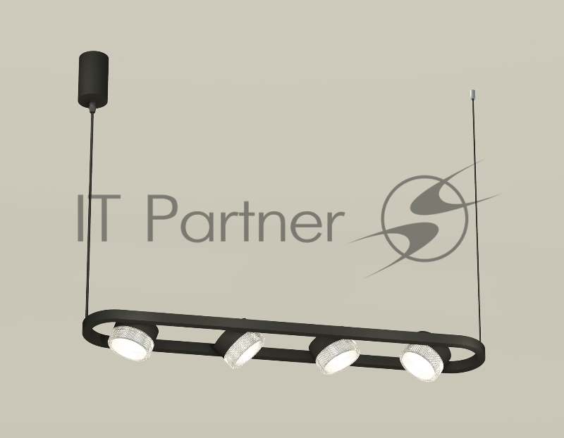 Светильник Ambrella light XB9164200/4 SBK/CL черный песок/прозрачный GX53 (C9164, N8480)