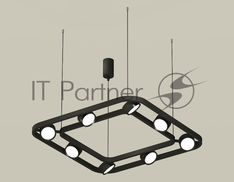 Светильник Ambrella light XB9182100/8 SBK/PBK черный песок/черный полированный GX53 (C9182, N8113)